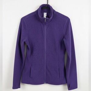 OLD NAVY Purple Go-Warm Performance Fleece Full-Zip Jacket Small Tall